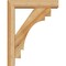 Ekena Millwork Merced Block Rough Sawn Bracket w/ Offset Brace, Western Red Cedar, 4"W x 14"D x 18"H BKT0402X14X18MRC05RWR - alternate 3